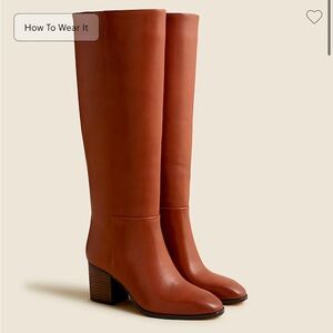 Jcrew tan leather boots.